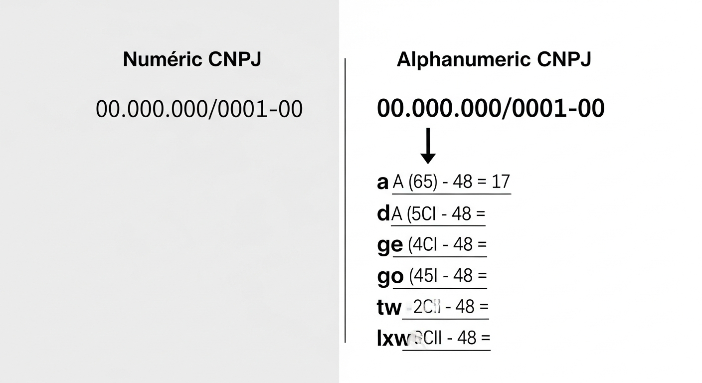 Como validar um CNPJ: algoritmo, código e o novo CNPJ alfanumérico (2026) ilustracao 2